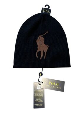 🆕 Polo by Ralph Lauren Big Polo Pony Beanie  Hat